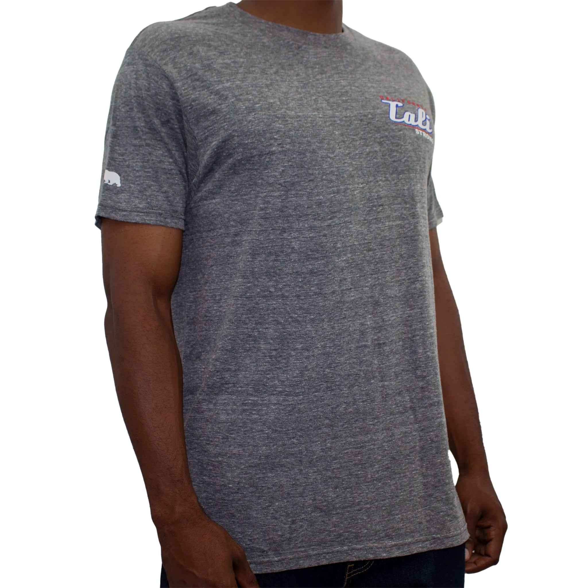 CALI Strong Crest USA Performance T-Shirt Heather Grey Glow in the Dark - T-Shirt - Image 11 - CALI Strong