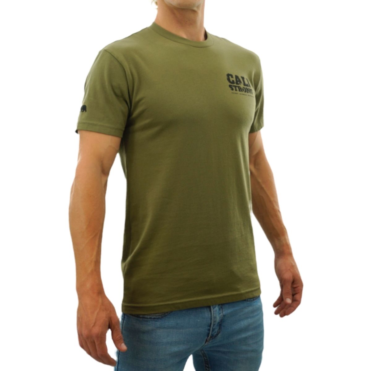 CALI Strong Scratch T-Shirt Military Green - T-Shirt - Image 2 - CALI Strong