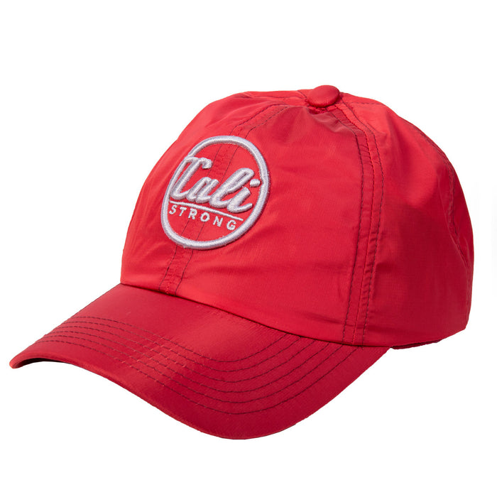 CALI Strong Classic Dad Hat Red Silver - Headwear - CALI Strong
