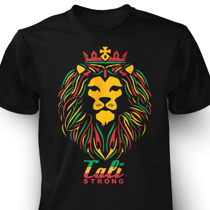 CALI Strong King Rasta Black T-Shirt - T-Shirt - Image 1 - CALI Strong