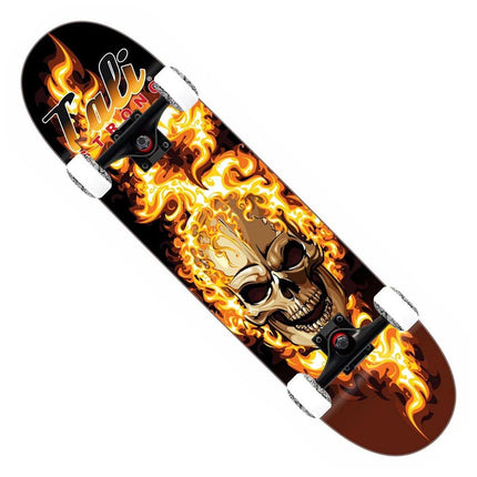 CALI Strong Flaming Skull Skateboard Trick Complete - Trick Skateboard - Image 1 - CALI Strong