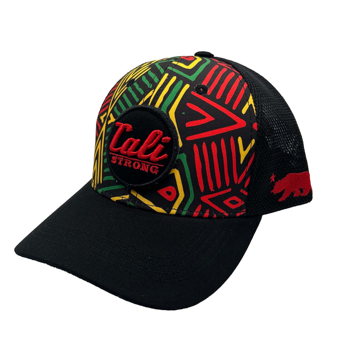 CALI Strong Tribal Tactical Trucker Hat Morale Patch - Headwear - CALI Strong