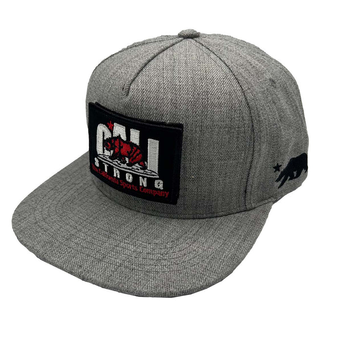 CALI Strong Original Tactical Hat Flat Bill Morale Patch Gray Heather - Headwear - CALI Strong