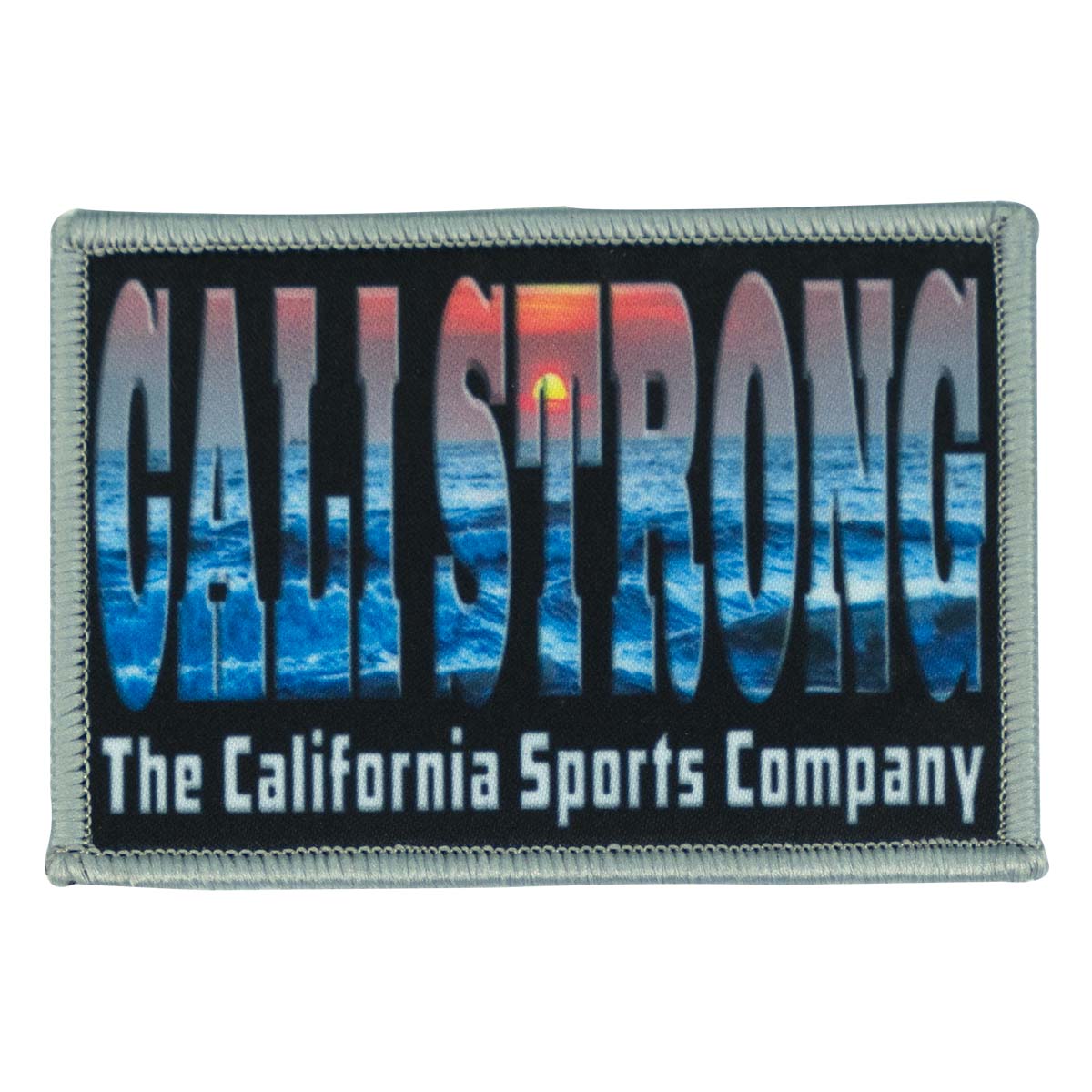 CALI Strong Sunset Wave Seagull Round Hook-and-Loop Morale Patch