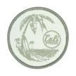 CALI Strong Palm Tree Surf Board Silver White Round Hook-and-Loop Morale Patch - Patches - Image 1 - CALI Strong