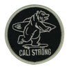 CALI Strong Bear Black Silver Round Hook-and-Loop Morale Patch - Patches - Image 1 - CALI Strong