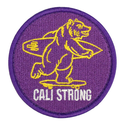 CALI Strong Bear Purple Gold White Round Hook-and-Loop Morale Patch - Patches - Image 1 - CALI Strong