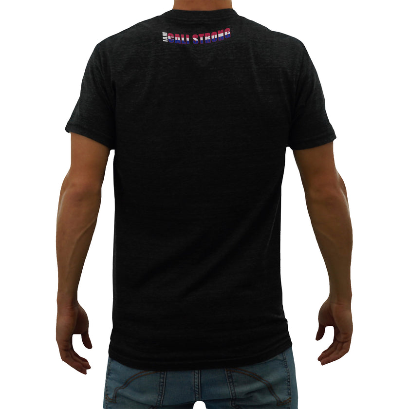 CALI Strong Crest Performance T-Shirt Black Heather Glow in the Dark - T-Shirt - Image 7 - CALI Strong