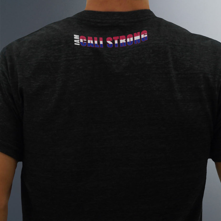 CALI Strong Crest Performance T-Shirt Black Heather Glow in the Dark - T-Shirt - Image 5 - CALI Strong