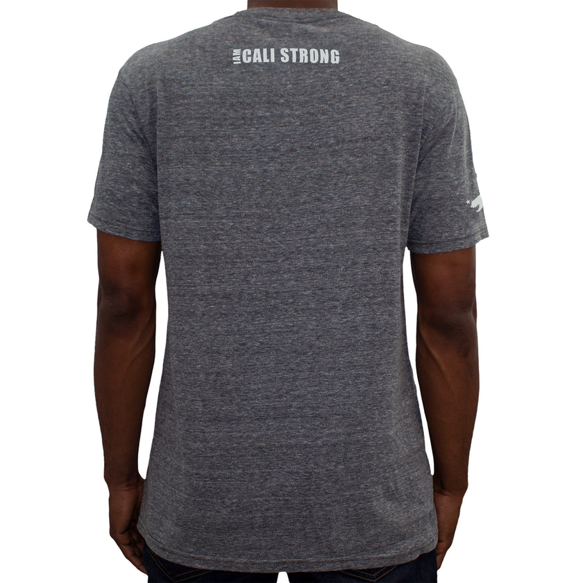 CALI Strong Crest USA Performance T-Shirt Heather Grey Glow in the Dark - T-Shirt - Image 9 - CALI Strong