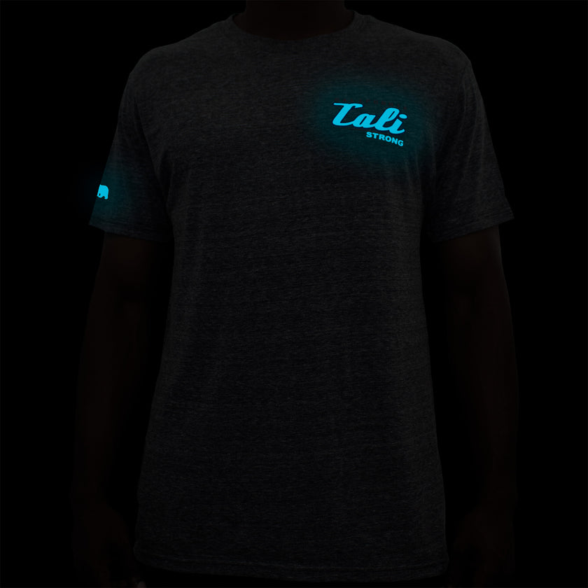 CALI Strong Crest USA Performance T-Shirt Heather Grey Glow in the Dark - T-Shirt - Image 6 - CALI Strong