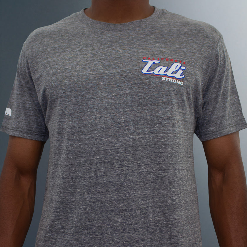 CALI Strong Crest USA Performance T-Shirt Heather Grey Glow in the Dark - T-Shirt - Image 3 - CALI Strong