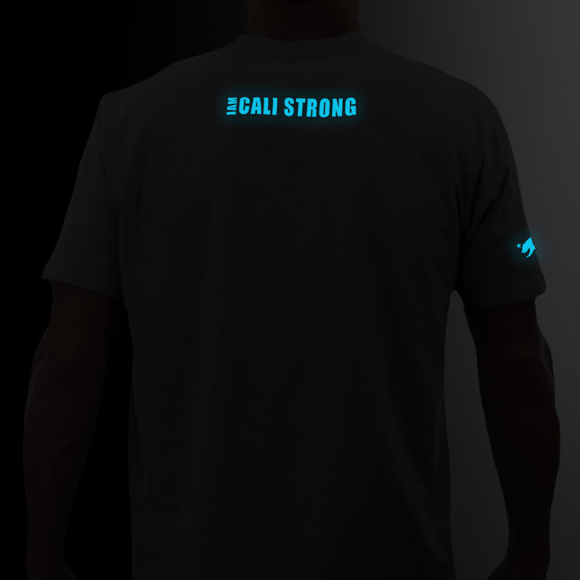 CALI Strong Word Bear Max T-shirt Grey Glow in the Dark - T-Shirt - Image 4 - CALI Strong