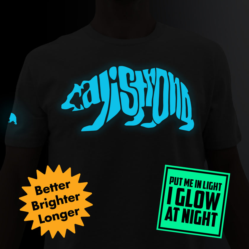CALI Strong Word Bear Max T-shirt Grey Glow in the Dark - T-Shirt - Image 2 - CALI Strong