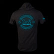 California Champion Performance Hooded T-shirt Gray Heather Glow in the Dark - T-Shirt - Image 5 - CALI Strong