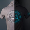 California Champion Performance Hooded T-shirt Gray Heather Glow in the Dark - T-Shirt - Image 1 - CALI Strong