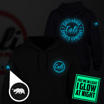 CALI Strong Classic Glow in the Dark Black Hoodie Sweatshirt - Hoodie - Image 1 - CALI Strong