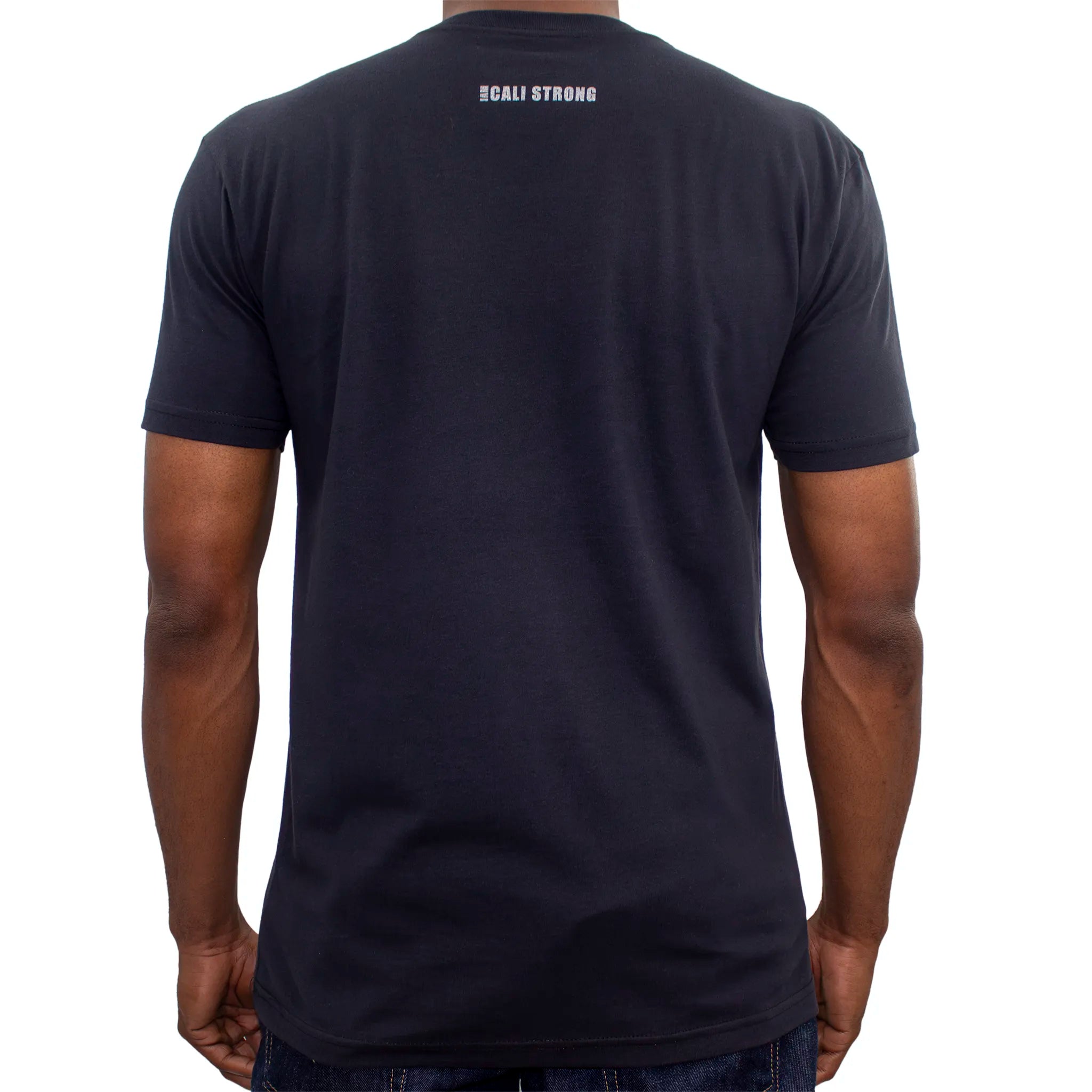 CALI Strong Word Bear Black T-Shirt Premium Cotton Suede - T-Shirt - Image 2 - CALI Strong