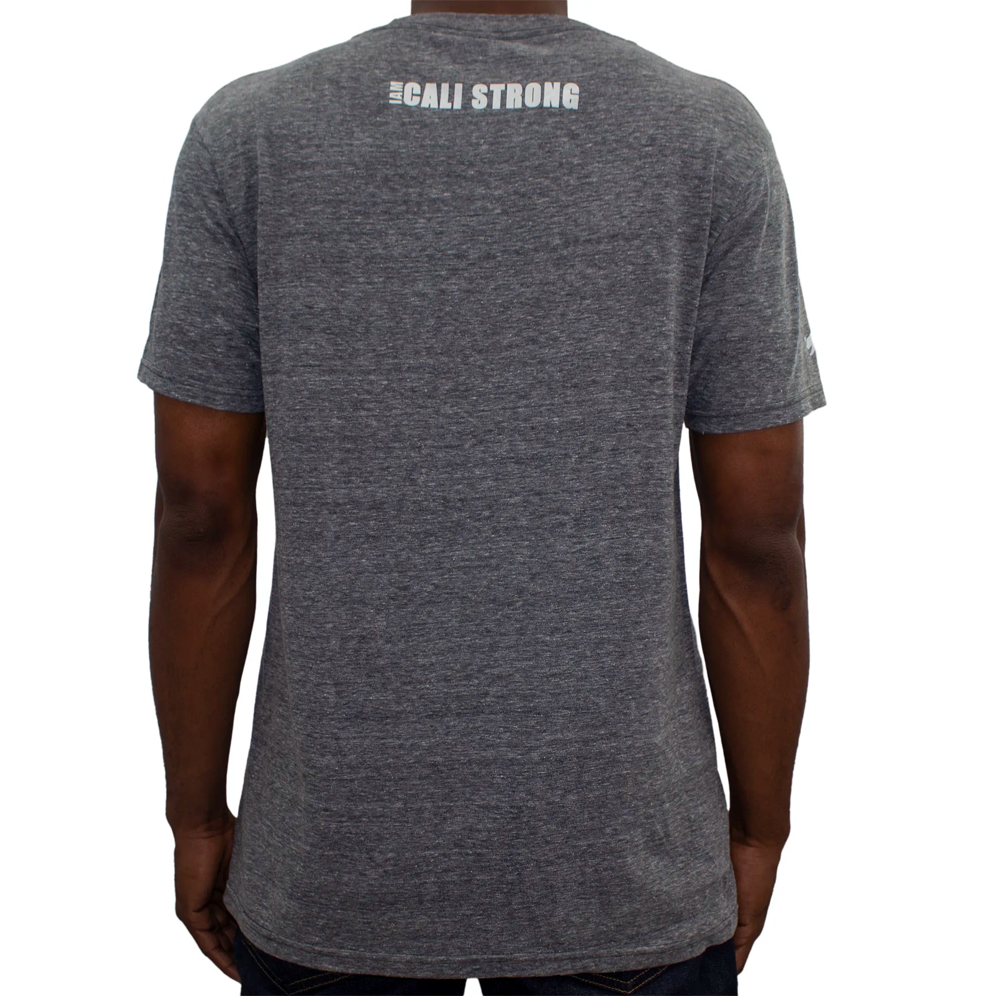 CALI Strong Crest USA Performance T-Shirt Heather Grey Glow in the Dark - T-Shirt - Image 4 - CALI Strong