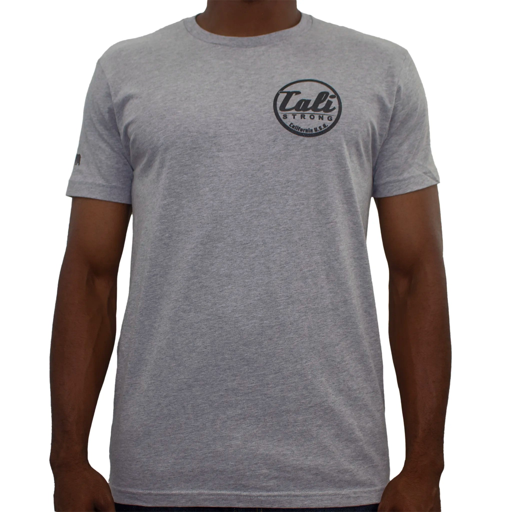CALI Strong Classic T-Shirt Heather Grey Glow in the Dark - T-Shirt - Image 1 - CALI Strong