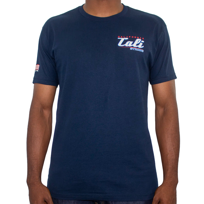 CALI Strong Crest USA T-Shirt Navy Max Glow in the Dark - T-Shirt - Image 1 - CALI Strong