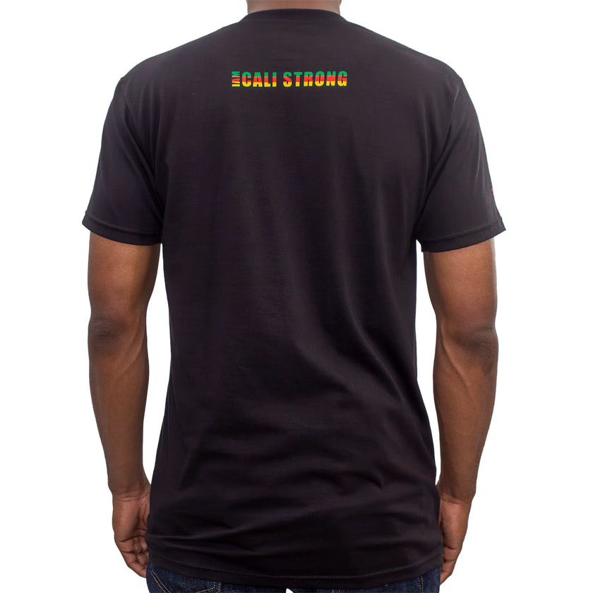 CALI Strong Triangle Lion Rasta Black T-Shirt - T-Shirt - Image 3 - CALI Strong