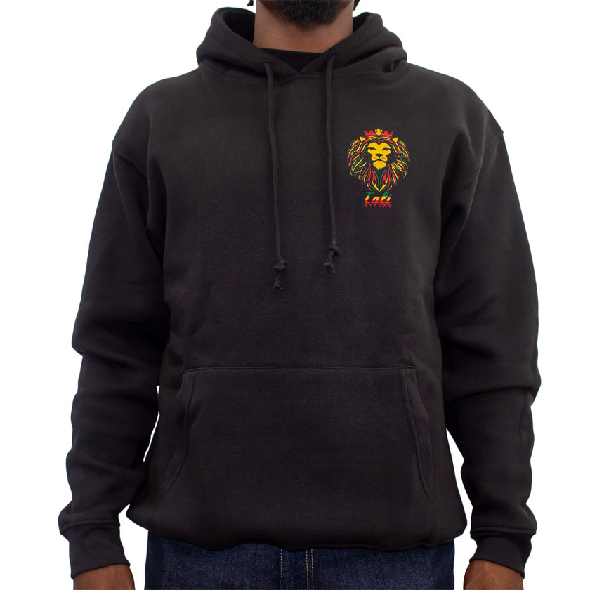CALI Strong King Rasta Black Hoodie Deluxe - Hoodie - Image 1 - CALI Strong