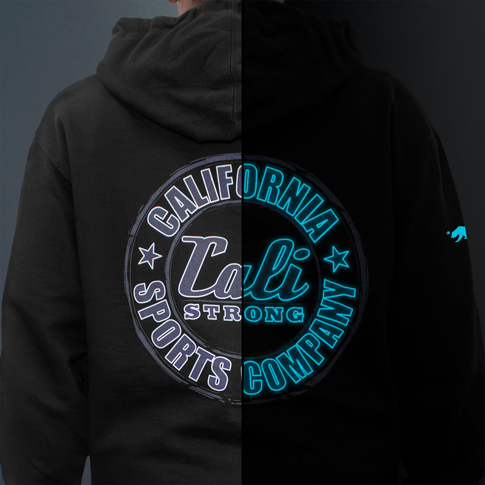 CALI Strong Classic Max Glow in the Dark Black Hoodie Sweatshirt - Hoodie - Image 1 - CALI Strong