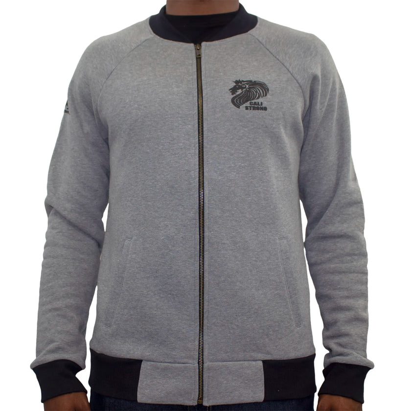 CALI Strong Lord Rasta Bomber Jacket Heather Gray - Jacket - Image 1 - CALI Strong