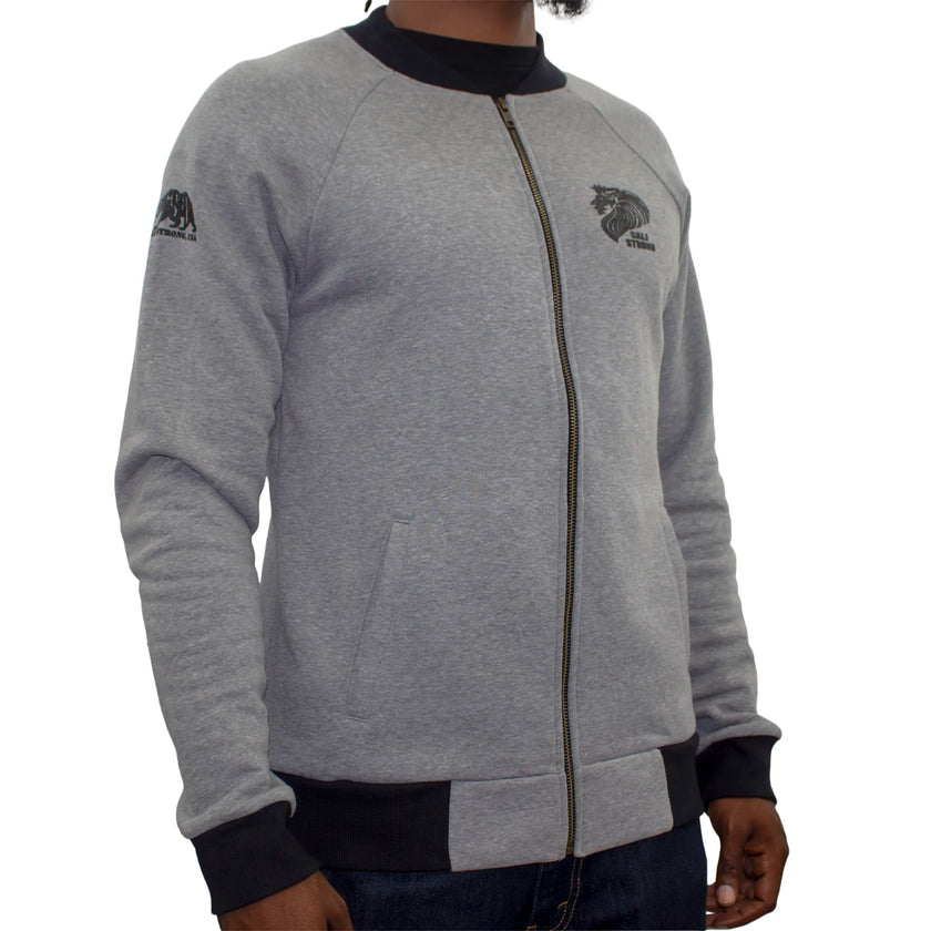 CALI Strong Lord Rasta Bomber Jacket Heather Gray - Jacket - Image 2 - CALI Strong