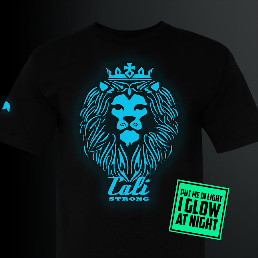 CALI Strong King Rasta Black T-shirt Glow in the Dark - T-Shirt - Image 3 - CALI Strong