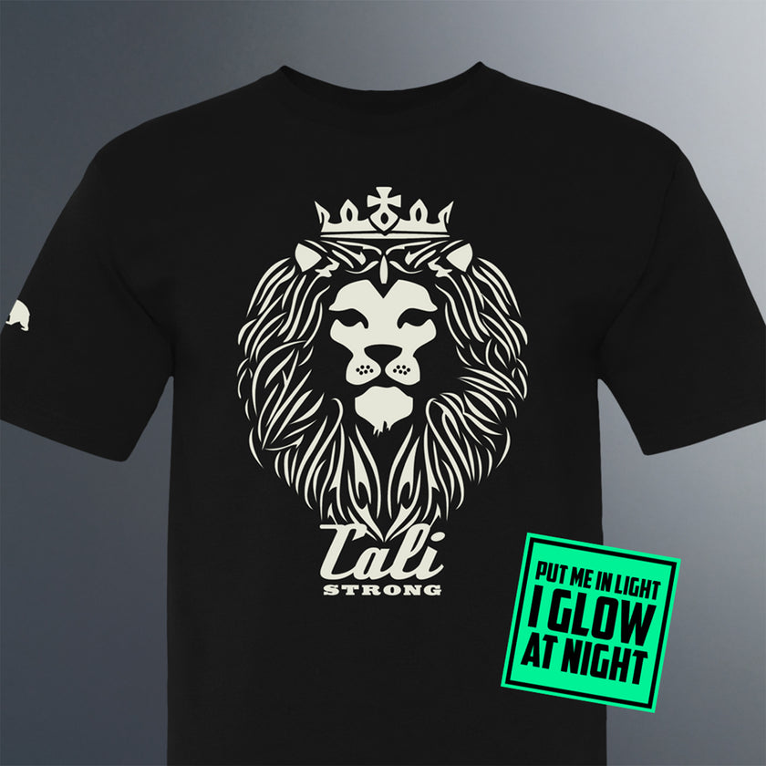 CALI Strong King Rasta Black T-shirt Glow in the Dark - T-Shirt - Image 4 - CALI Strong