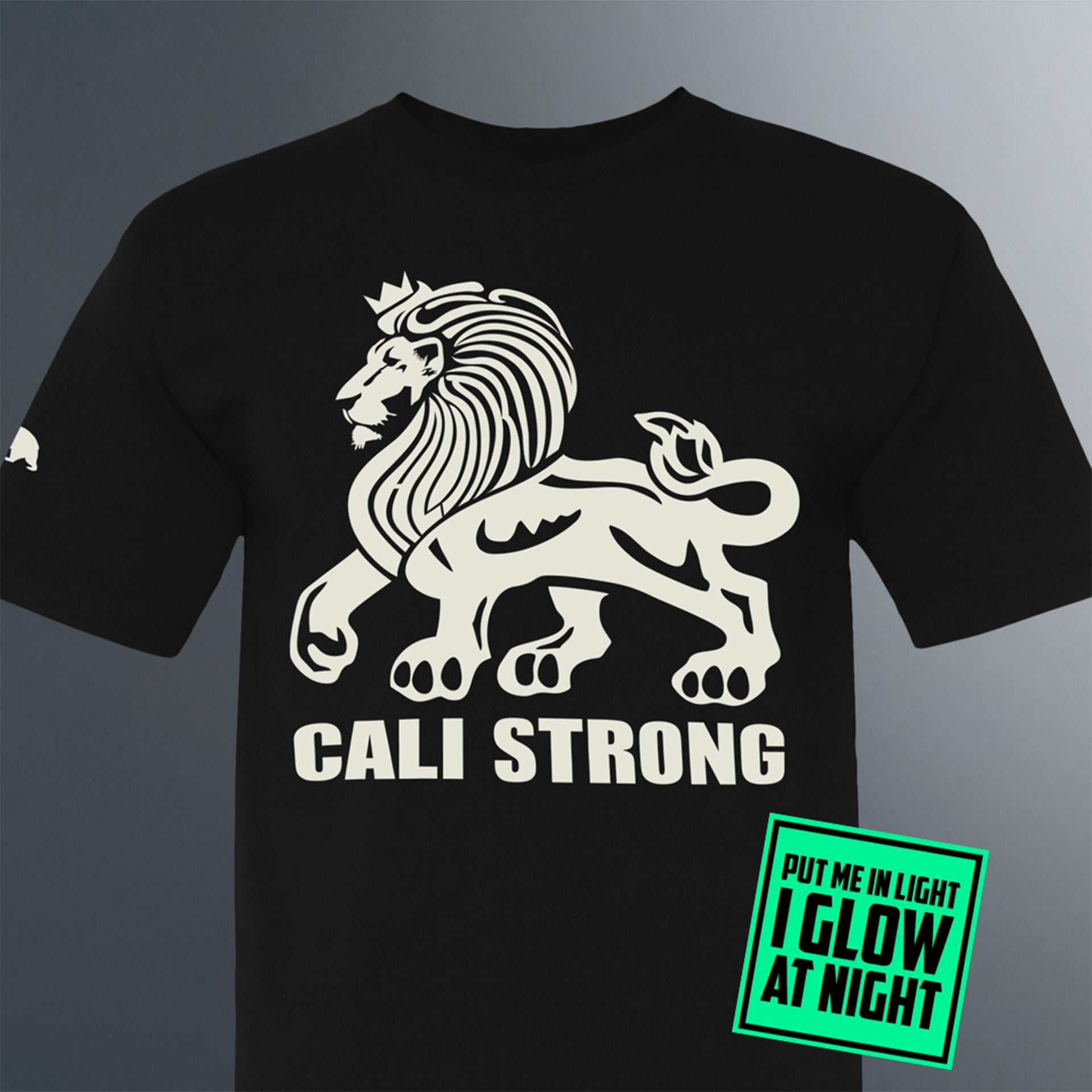 CALI Strong Lord Rasta Black T-Shirt Glow in the Dark - T-Shirt - Image 4 - CALI Strong