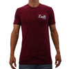 CALI Strong Crest Performance T-Shirt Burgundy Heather Glow in the Dark - T-Shirt - Image 1 - CALI Strong