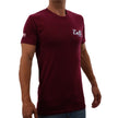 CALI Strong Crest Performance T-Shirt Burgundy Heather Glow in the Dark - T-Shirt - Image 2 - CALI Strong