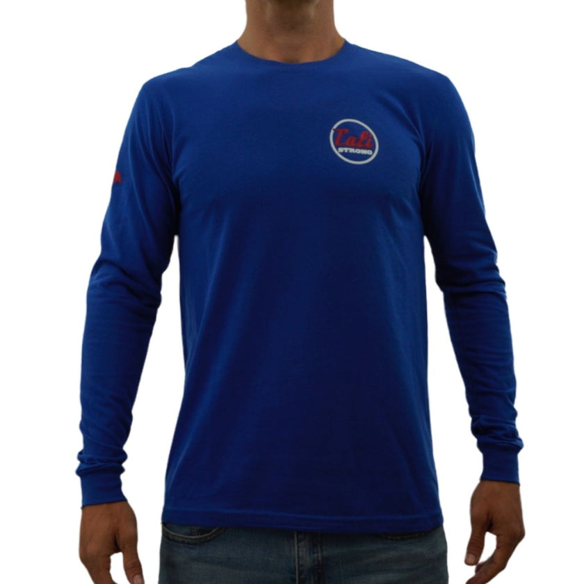 CALI Strong Classic Long Sleeve T-Shirt Premium Cotton Suede Royal - T-Shirt - Image 1 - CALI Strong