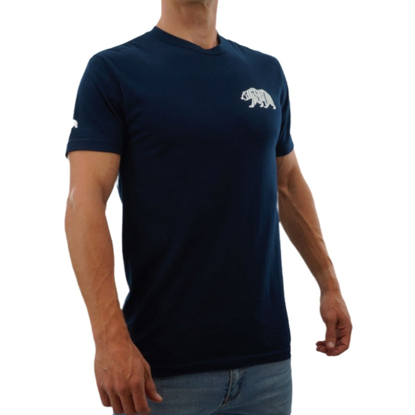 CALI Strong Word Bear T-shirt Navy Blue Glow in the Dark - T-Shirt - Image 2 - CALI Strong