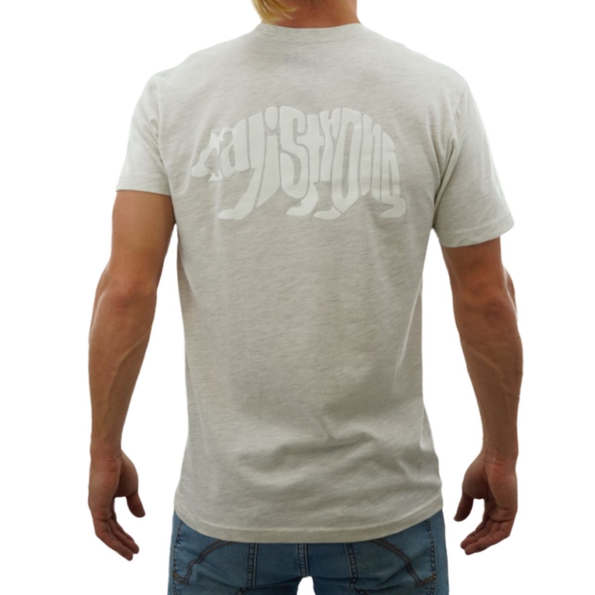 CALI Strong Word Bear T-shirt White Glow in the Dark - T-Shirt - Image 3 - CALI Strong