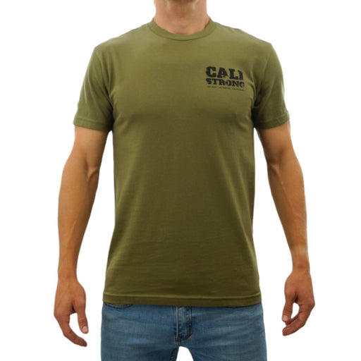 CALI Strong Scratch Logo T-Shirt Military Green - T-Shirt - CALI Strong