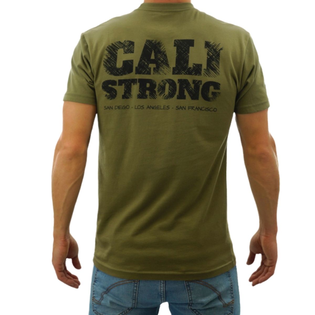 CALI Strong Scratch T-Shirt Military Green - T-Shirt - Image 3 - CALI Strong