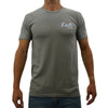 CALI Strong Crest Performance T-Shirt Asphalt Heather Glow in the Dark - T-Shirt - Image 1 - CALI Strong