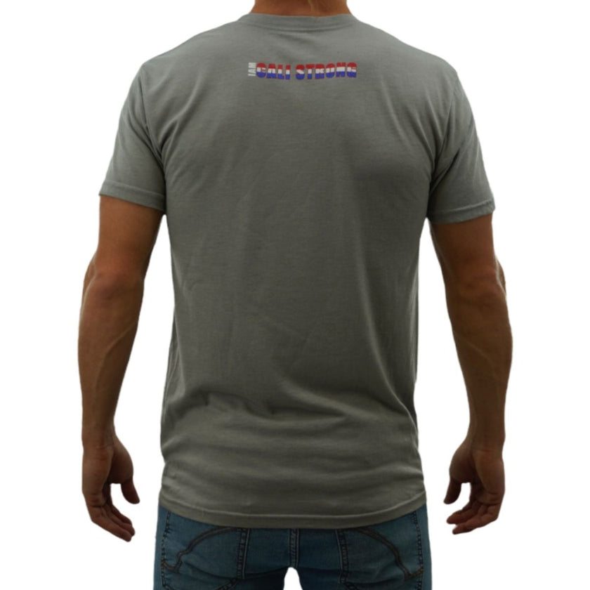 CALI Strong Crest Performance T-Shirt Asphalt Heather Glow in the Dark - T-Shirt - Image 3 - CALI Strong