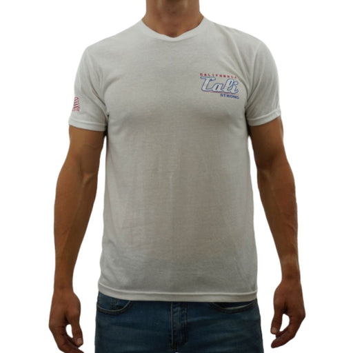 CALI Strong California Crest Performance T-Shirt White Glow in the Dark - T-Shirt - CALI Strong