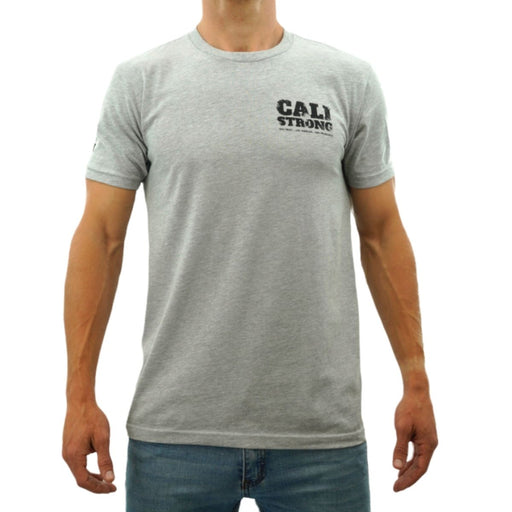 CALI Strong Scratch Logo T-Shirt Grey Heather - T-Shirt - CALI Strong