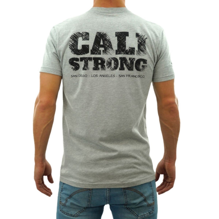 CALI Strong Scratch Logo T-Shirt Grey Heather - T-Shirt - CALI Strong