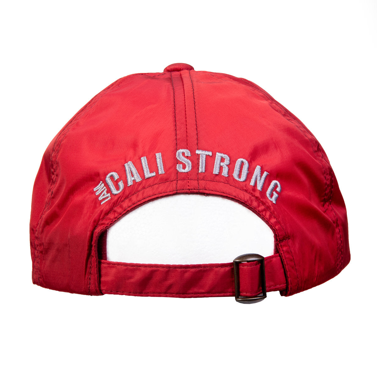 CALI Strong Classic Dad Hat Red Silver - Headwear - Image 2 - CALI Strong