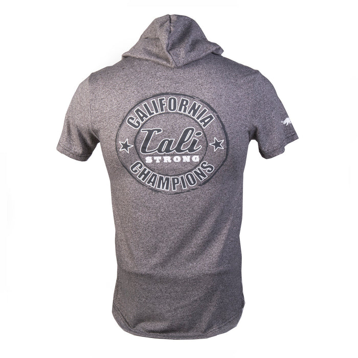 California Champion Performance Hooded T-shirt Heather Gray Glow in the Dark - T-Shirt - CALI Strong