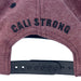 CALI Strong Car Logo Flat Bill Snapback Wine Heather Black - Headwear - CALI Strong