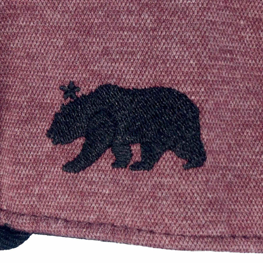 CALI Strong Classic Flat Bill Snapback Wine Heather Black - Headwear - Image 2 - CALI Strong