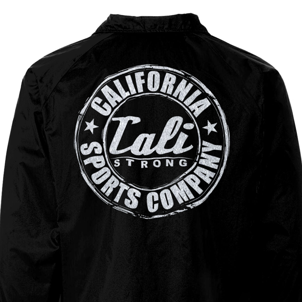 Cali Strong CALI Strong Coaches Jacket Black Metallic Silver
